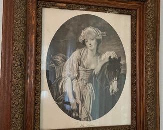 B& W Portrait of Woman with Horse, 27" x 31"