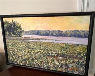 Oil Painting on Canvas, "Hudson River" signed by James Kramer.  Appraised by Carlsen Gallery for $1000