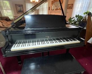 Gorgeous Sohmer Ebony Grand Piano meticulously cared for.  Model number 168509, style 57