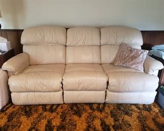 La-Z-Boy leather reclining sofa