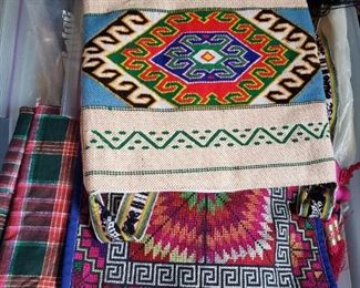 Assorted accessories and fabric from several countries 