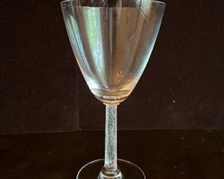 Signed Lalique France Phalsbourg 7-1/8" water set of 8 glasses