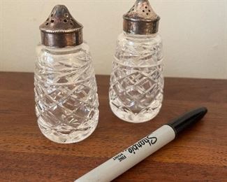 Waterford salt and pepper shakers