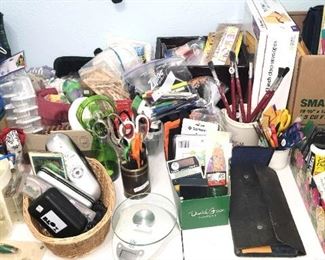 Office supplies, school supplies, paints and general household items