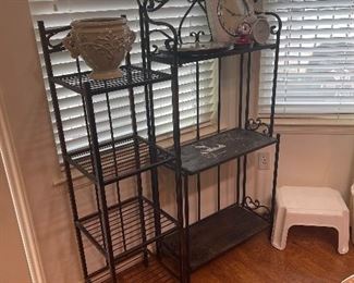 metal shelves