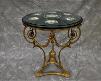 Bronze micromosaic table