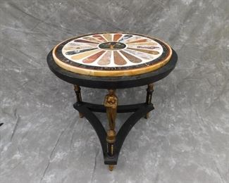 Pietra dura marble specimen table