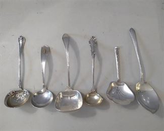 6 Sterling Specialty Serving Spoons/Ladles