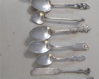 6 Sterling Spoons and 2 Knives