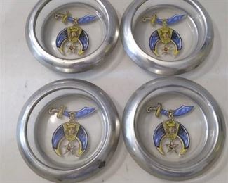 4 Shriner Coasters - Revere Pewter
