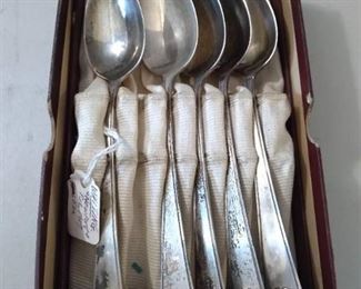 5 Whiting Sterling Spoons - Newport