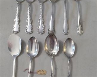 10 Antique Sterling Spoons