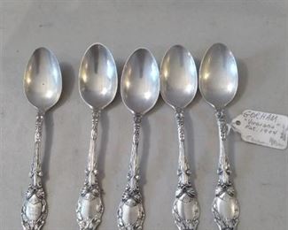 5 Gorham Sterling Spoons - Virginiana
