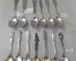 13 Antique Sterling Spoons