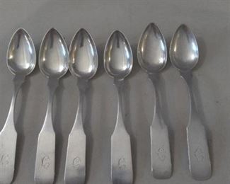 6 Kirk Coin Silver Spoons