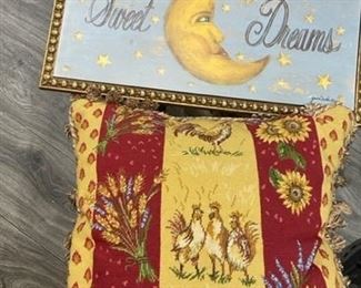  sweet dreams and rooster pillow
