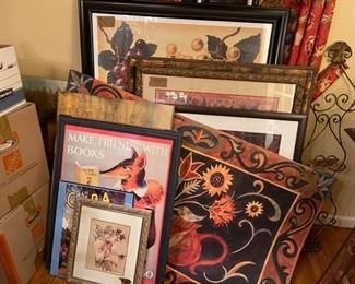 various framed prints