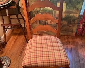set of 6 Ethan Allen dining room chairs selling as set with dining room table and buffet $1750 for all obo