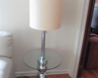 George Kovacs Style Chrome Orb Stacked Ball Floor Glass Table Lamp