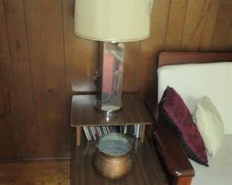 Mid-Century Mirrored Lamps & End Tables
