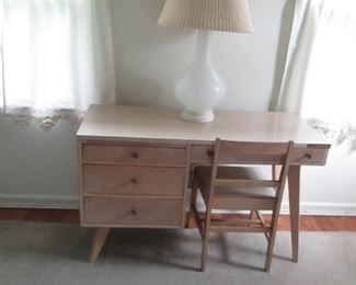 Stanley Vintage Desk with Murano Glass Lighting