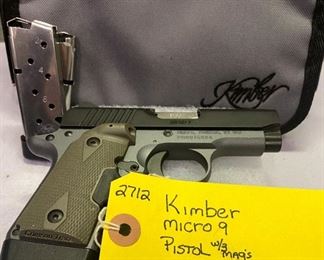 Kimber Micro 9 w/3 mag