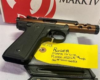 Ruger Mark IV Lite .22LR Pistol w/2 mags