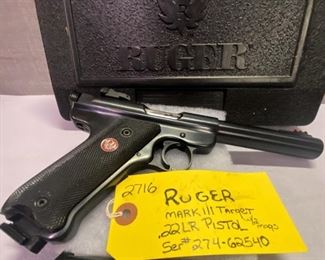 Ruger Mark III Target .22LR w/2 mags