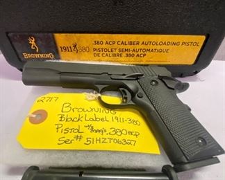 Browning Balck Label 1911-380 Pistol .380acp w/3 mags