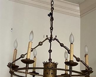 Hand wrought chandelier