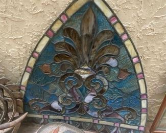 Stained glass pieces 