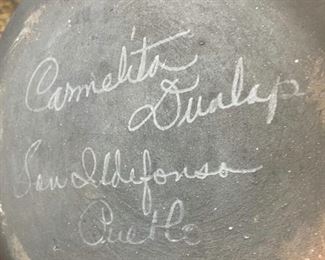 Signature on back of previous pottery image.  Great maker!