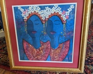 ARTIST SIGNED BALI PAINTING 