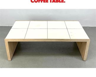 Lot 7 Parchment Style Modernist Coffee Table.