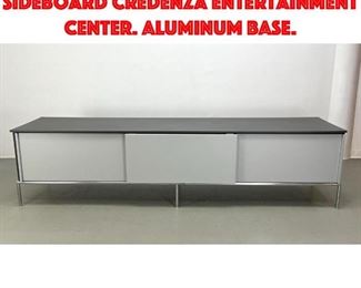 Lot 18 Long B and B Italia Sideboard Credenza Entertainment Center. Aluminum base.