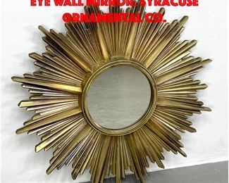 Lot 45 Decorator Starburst Bulls Eye Wall Mirror. Syracuse Ornamental Co.