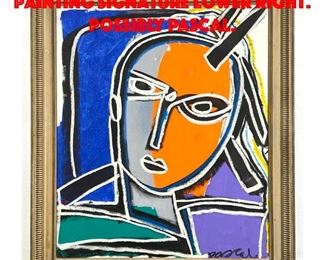 Lot 50 Abstract Modernist Painting signature lower right. Possibly PASCAL.