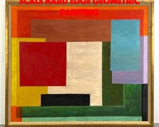 Lot 65 MURRAY HANTMAN large scale hard edge geometric painting