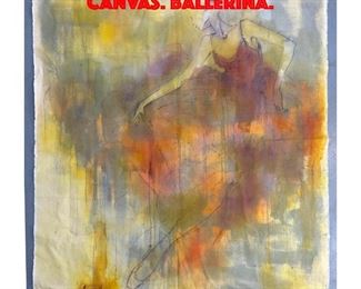 Lot 69 Unframed Painting on Canvas. Ballerina.