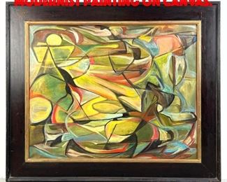 Lot 79 DOLIA LORIAN Abstract Modernist Painting on Canvas.