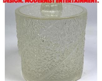 Lot 92 Lucite Ice Bucket. Chipped Ice Design. Modernist Entertainment.