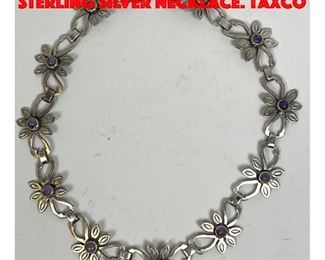 Lot 93 Mexican Amethyst and Sterling Silver Necklace. Taxco