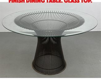 Lot 148 Warren Platner Bronze Finish Dining Table. Glass top.