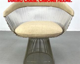 Lot 149 Warren Platner Knoll Side Dining Chair. Chrome frame.