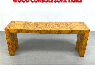 Lot 158 Milo Baughman Style Burl Wood Console Sofa Table