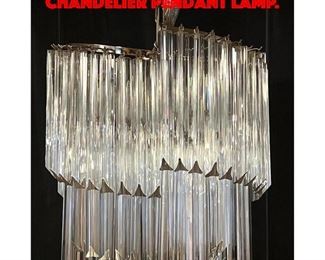 Lot 200 Multi Level CAMER or VENINI Chandelier Pendant Lamp.