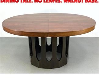 Lot 203 Harvey Probber Rosewood Dining Tale. No Leaves. walnut base.