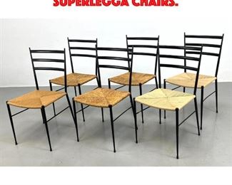 Lot 218 Gio Ponti style Aluminum Superlegga chairs.