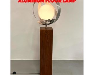 Lot 230 Laurel eclipse Walnut and Aluminum Floor Lamp