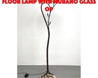 Lot 241 Wrought Iron Tree Floor lamp with Murano glass op